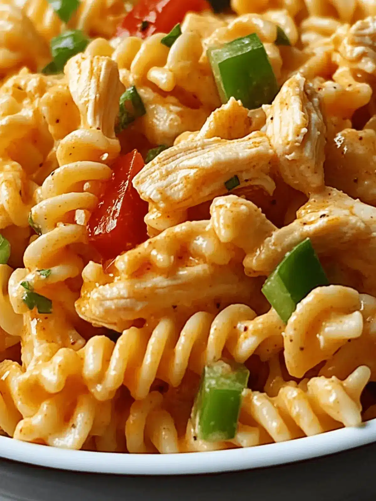 Creamy Buffalo Chicken Pasta Salad with Crunchy Veggies
