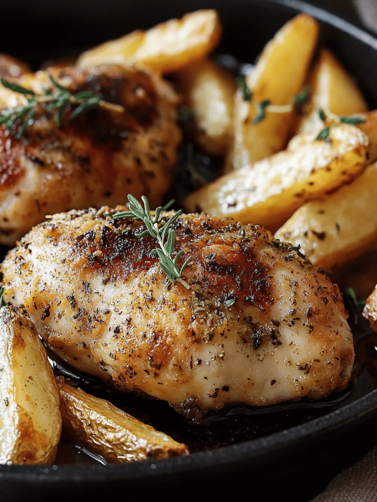 Herb-Infused Crispy Chicken with Golden Oven Fries