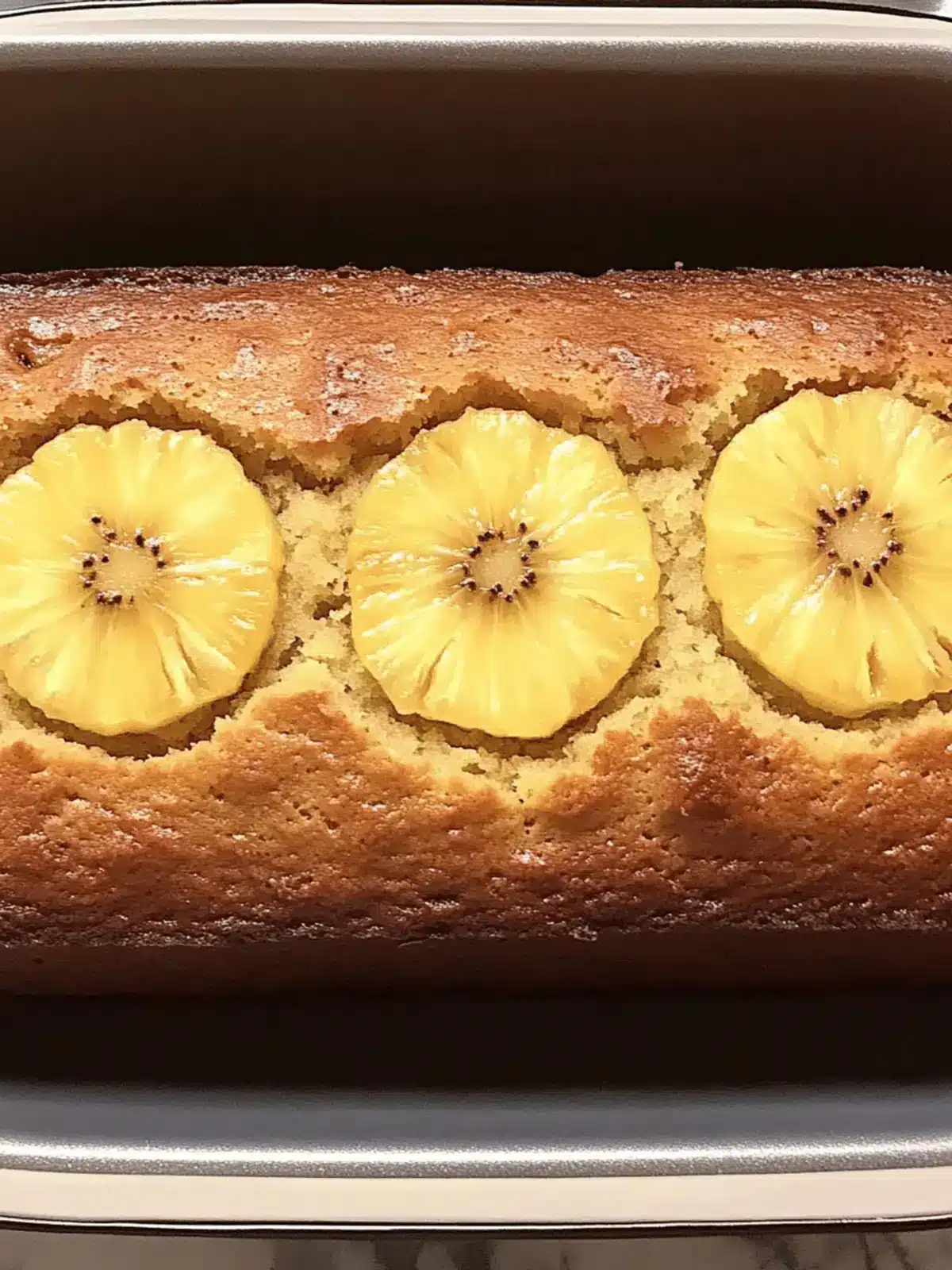 Pineapple Banana Bread Straight from the Oven
