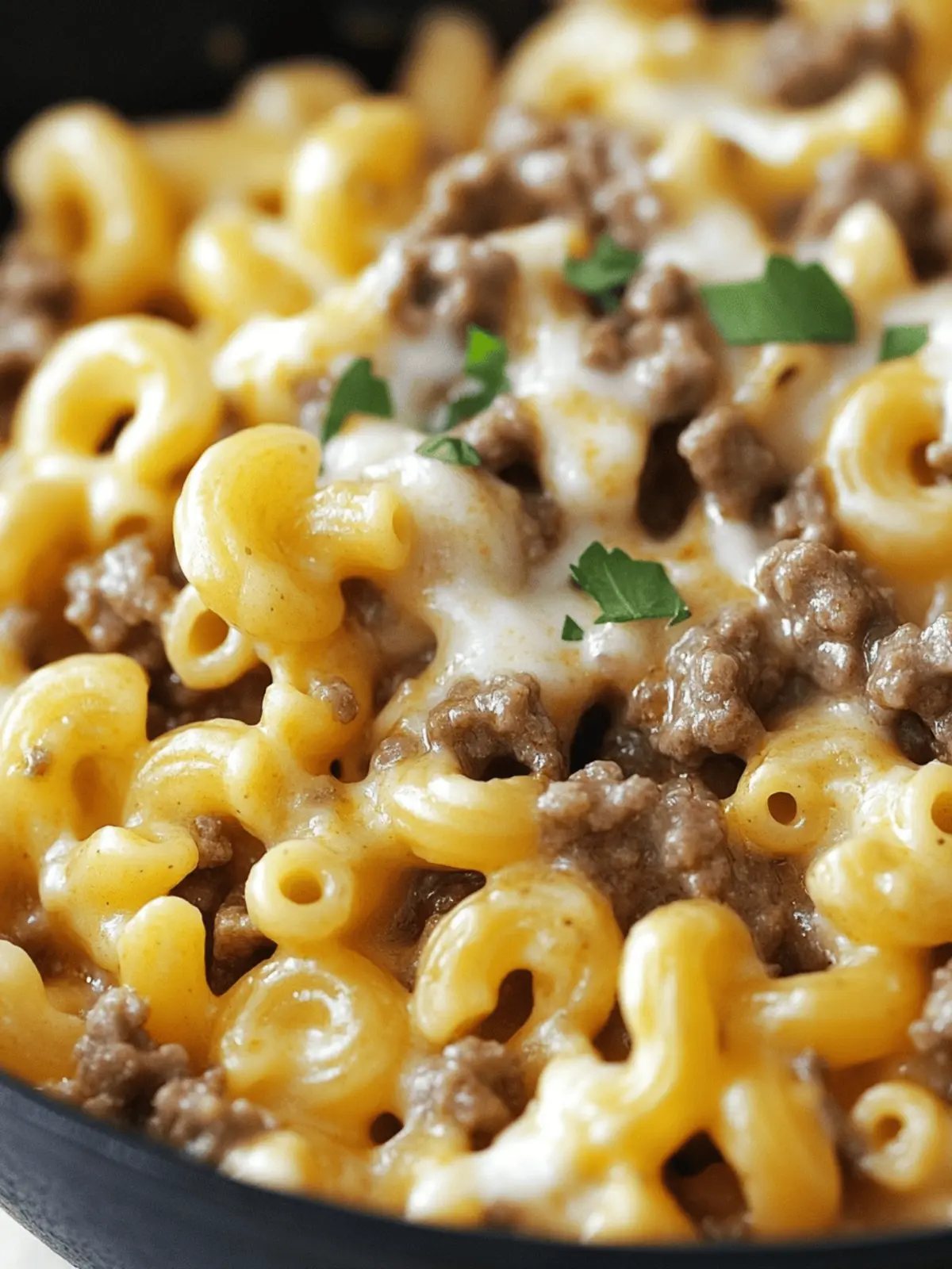 Creamy Beefy Macaroni Skillet Delight
