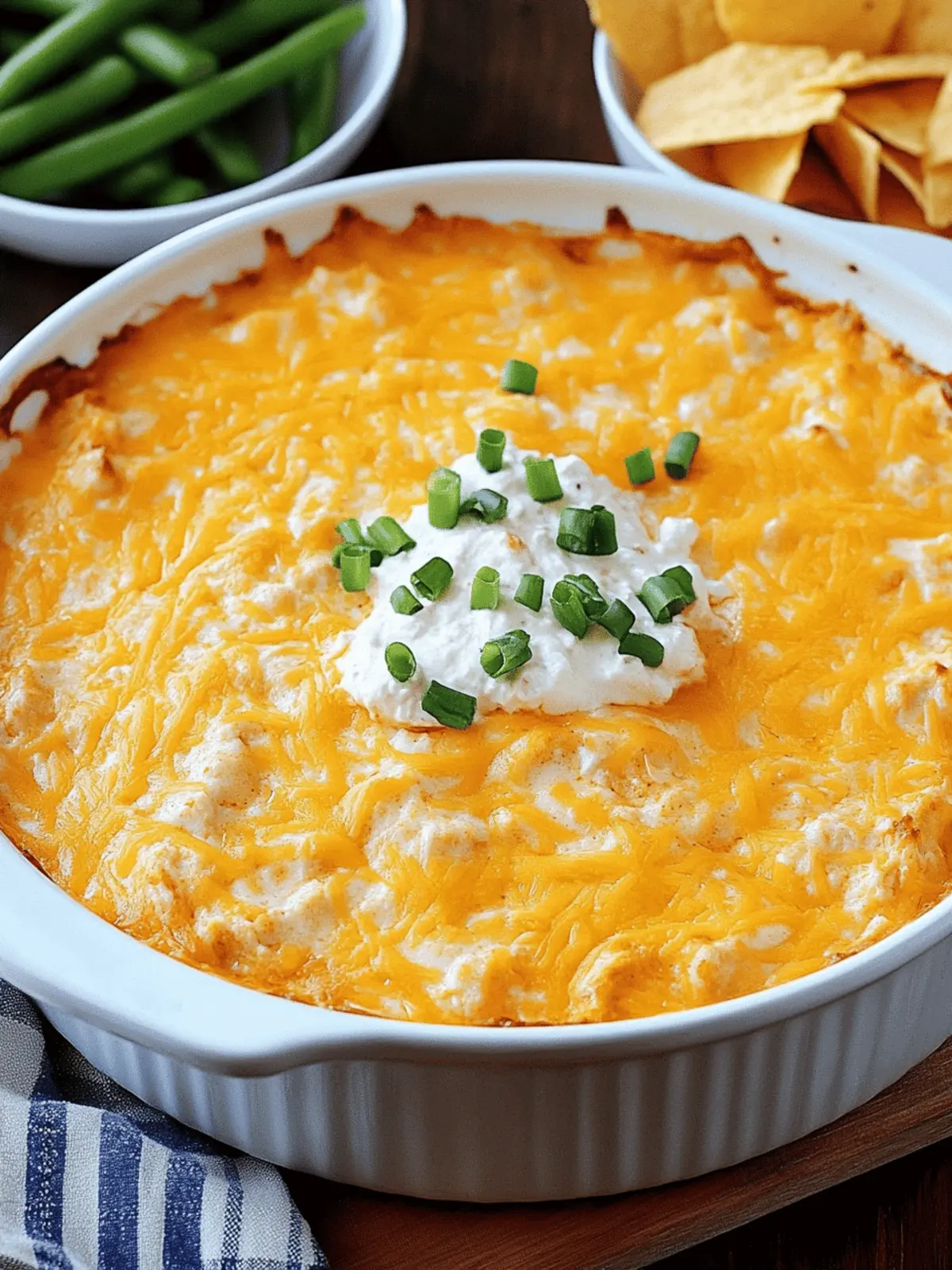 Creamy Baked Buffalo Chicken Dip with Cheddar Bliss