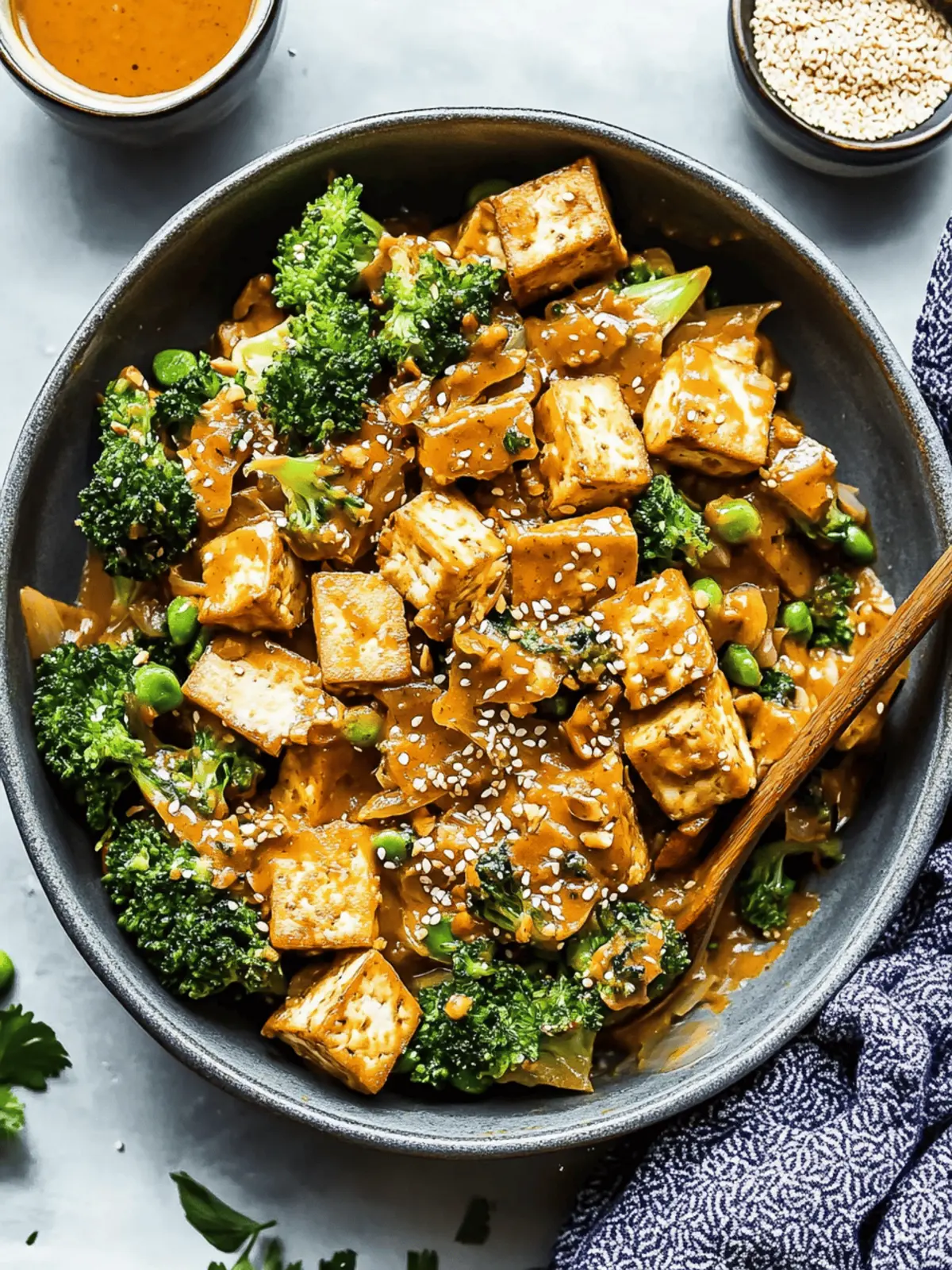 Delicious Tofu Stir-Fry with Peanut Sauce Ready in 15 Minutes 3 Tofu Stir-Fry with Peanut Sauce