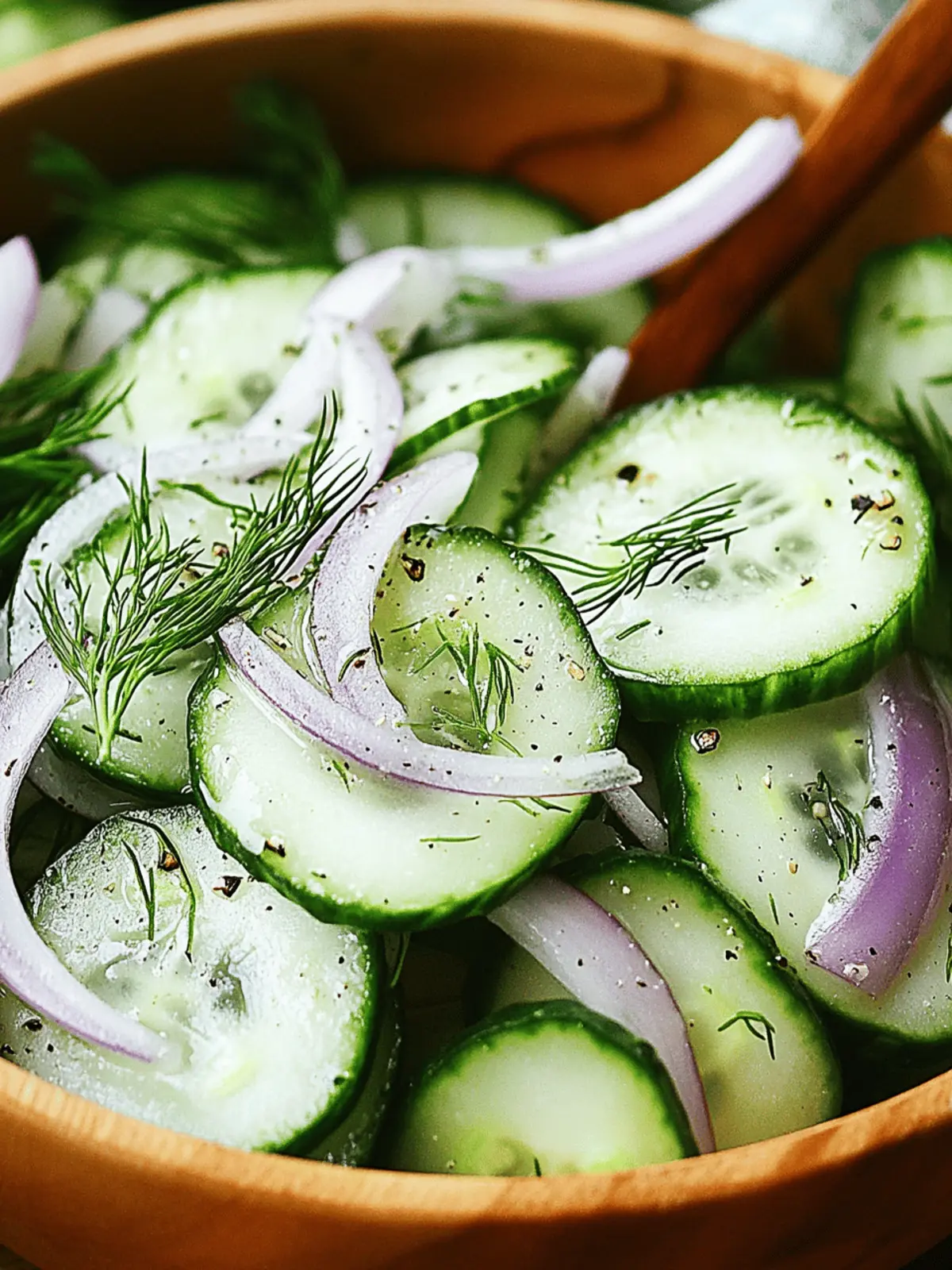 Refreshing Cucumber Salad with Dill, Chives & Tangy Honey Vinaigrette