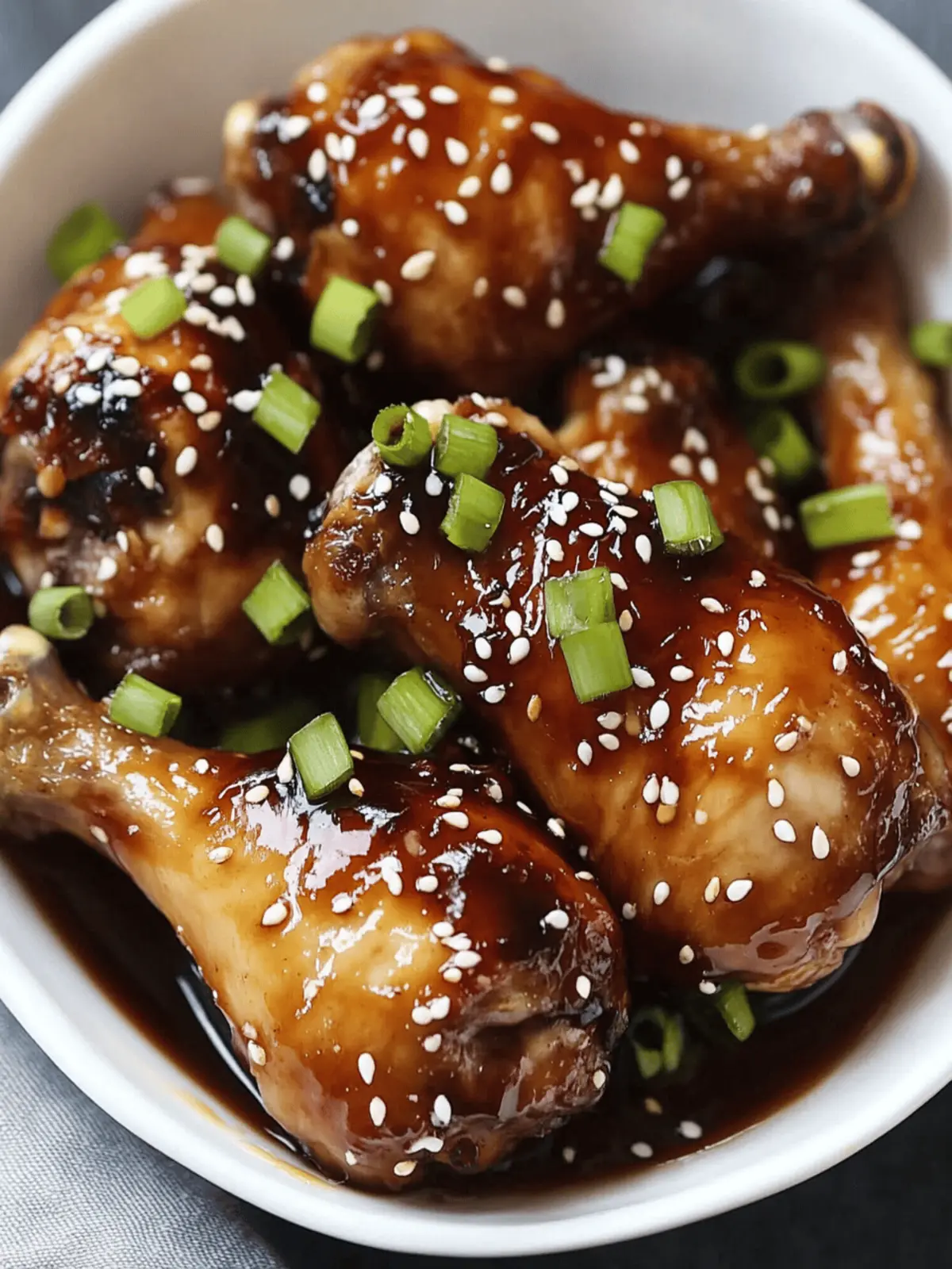 Sticky Japanese Glazed Chicken Drumsticks