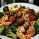 Honey Garlic Shrimp, Sausage & Broccoli