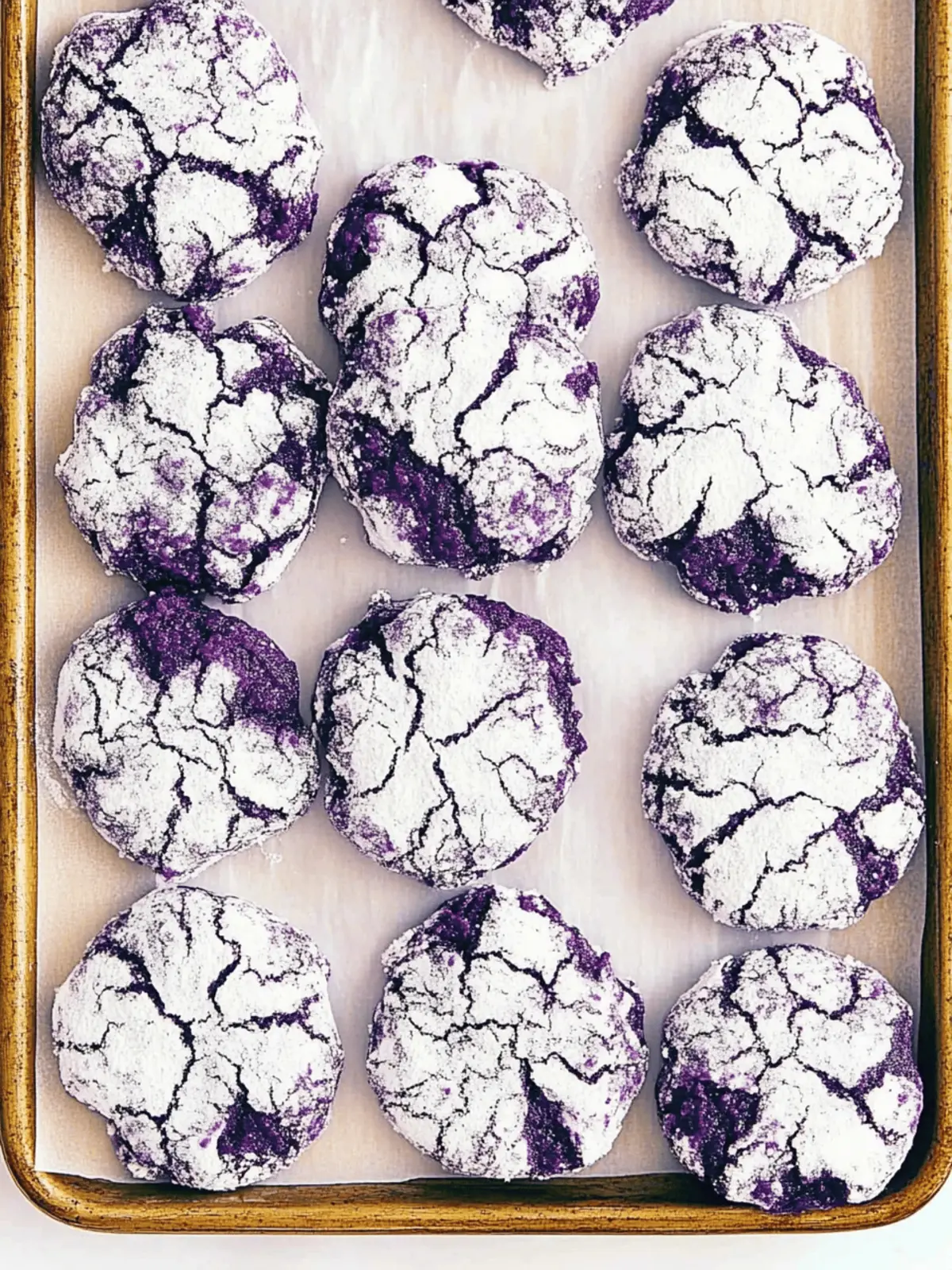 Ube Crinkle Cookies