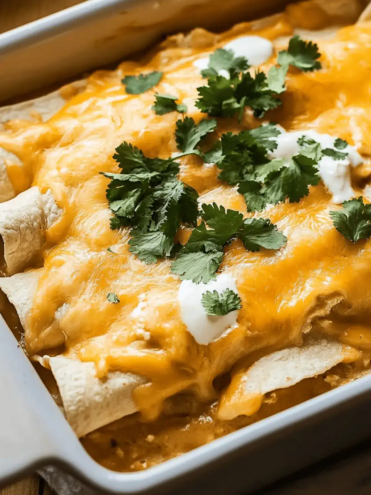 Creamy Sour Cream Chicken Enchiladas with a Tex-Mex Twist