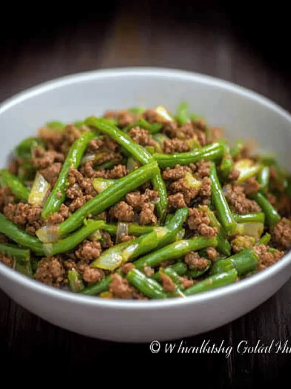 Sauteed Green Beans with Ground Beef
