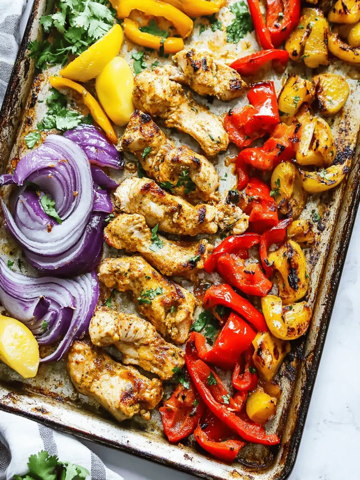 Chicken Shawarma Sheet Pan Dinner