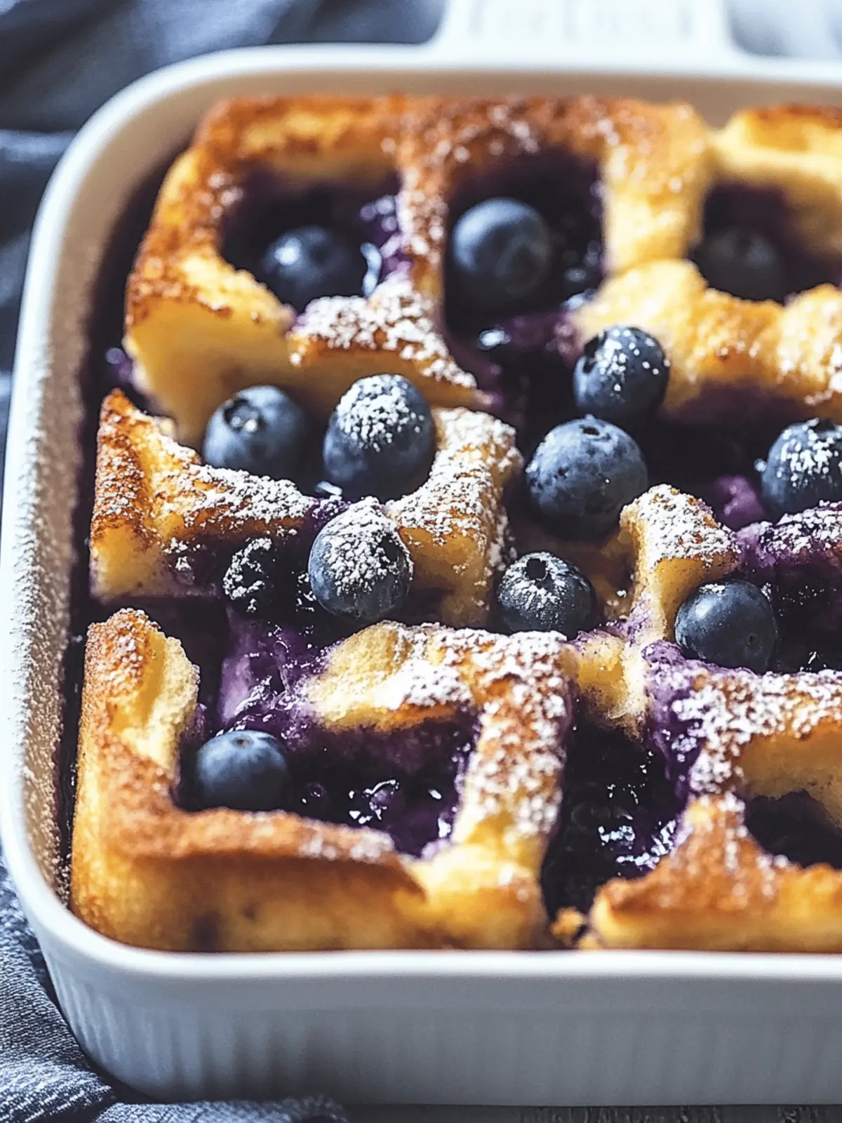 Lemon-Infused Baked Blueberry French Toast Delight