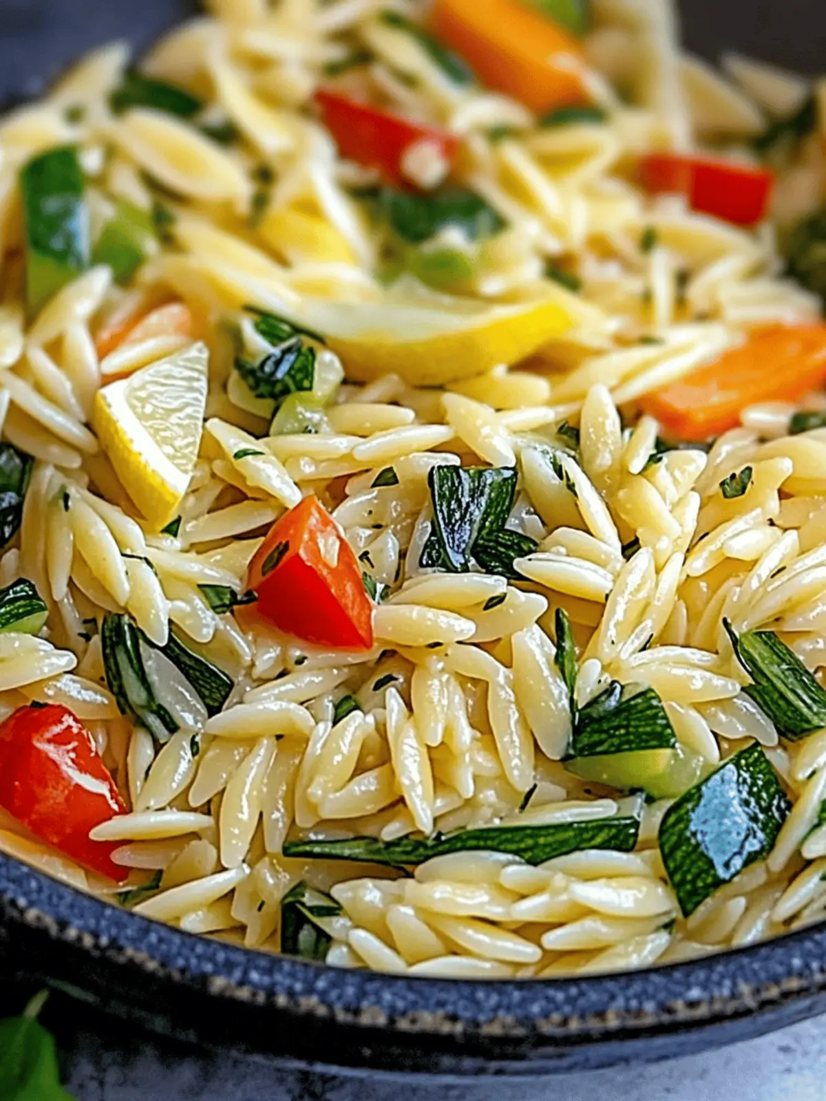 Lemon Garlic Orzo with Veggies: A Refreshing Summer Dish 4 Lemon Garlic Orzo with Veggies