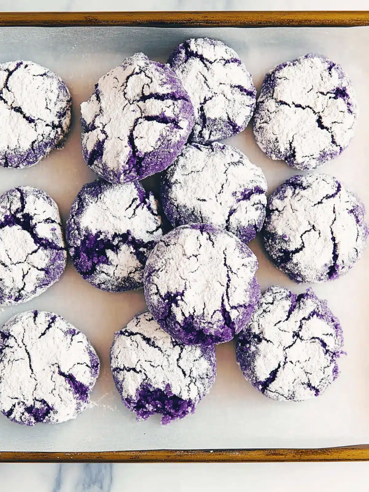 Ube Crinkle Cookies