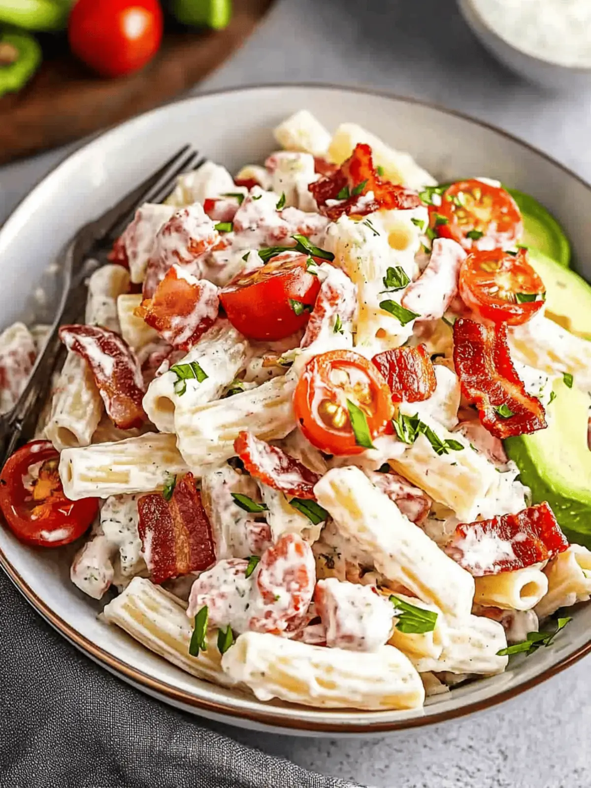 Bacon Ranch Pasta Salad: A Creamy Summer Delight Awaits! 4 Bacon Ranch Pasta Salad