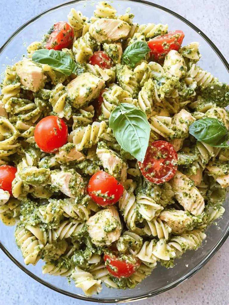 Dairy-Free Pesto Pasta Salad with Chicken