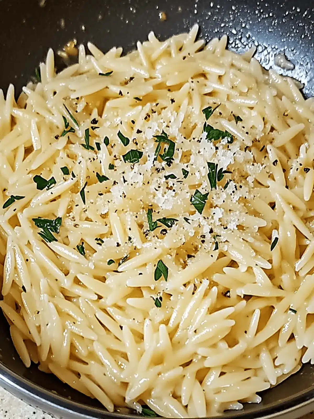 Garlic Parmesan Orzo Pasta Recipe