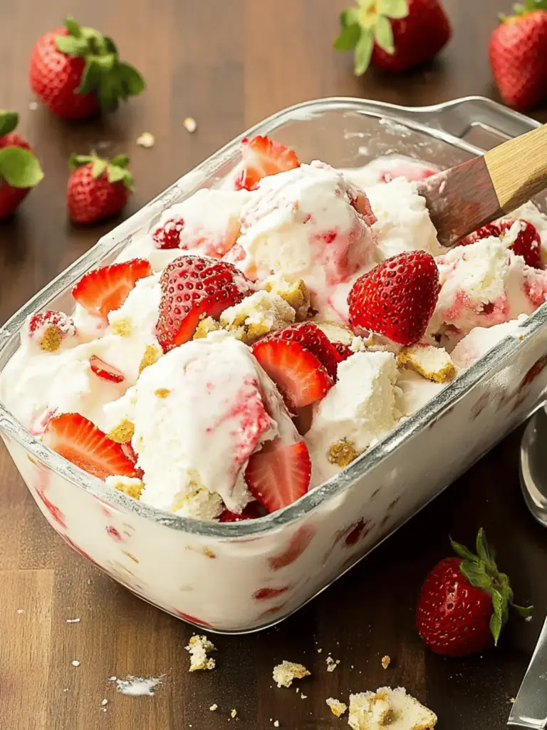 Strawberry Shortcake No-Churn Ice Cream