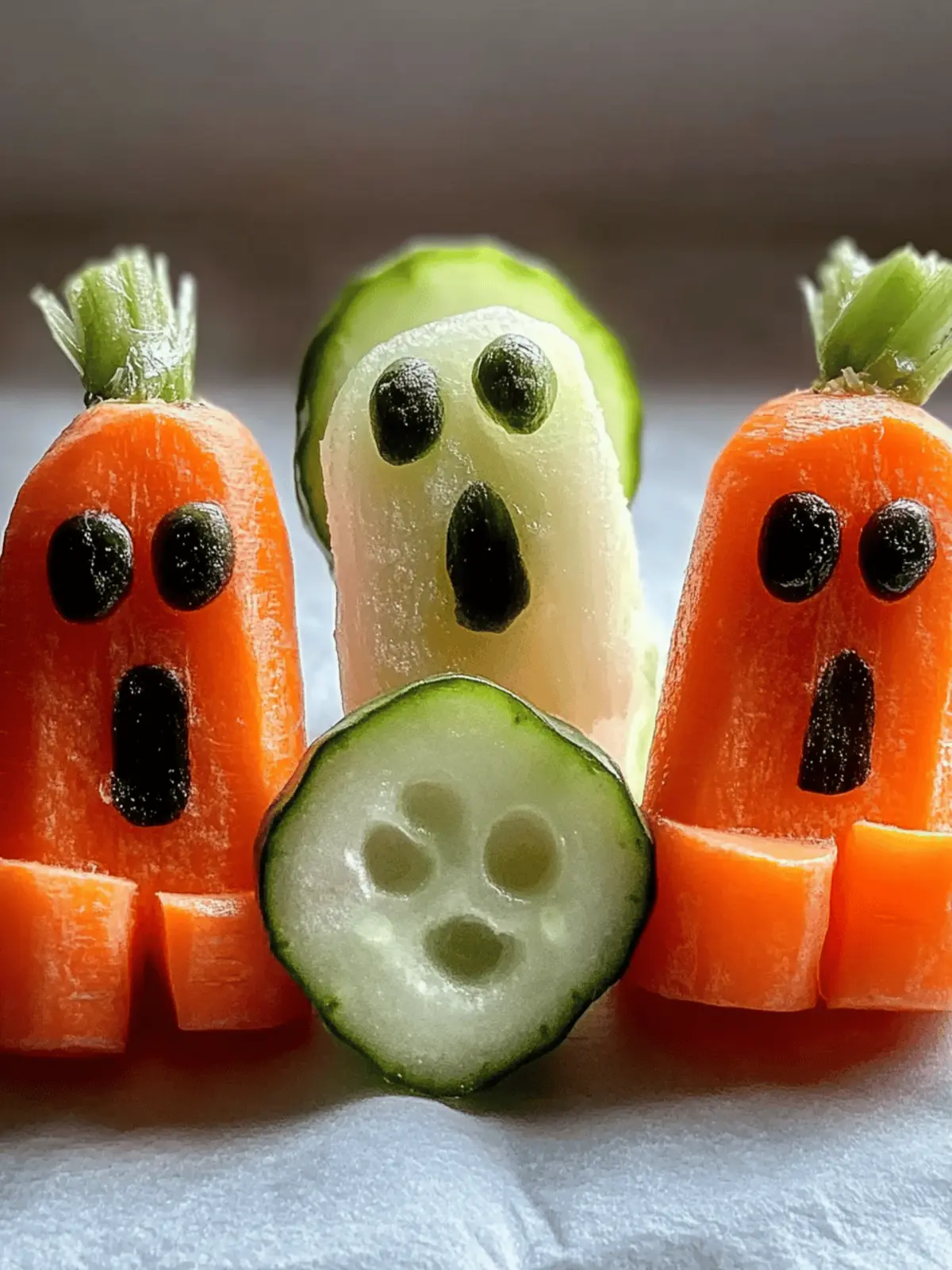 Delightful Carrot Ghosts and Cucumber for Spooky Snacks 4 The Carrot Ghosts and Cucumber