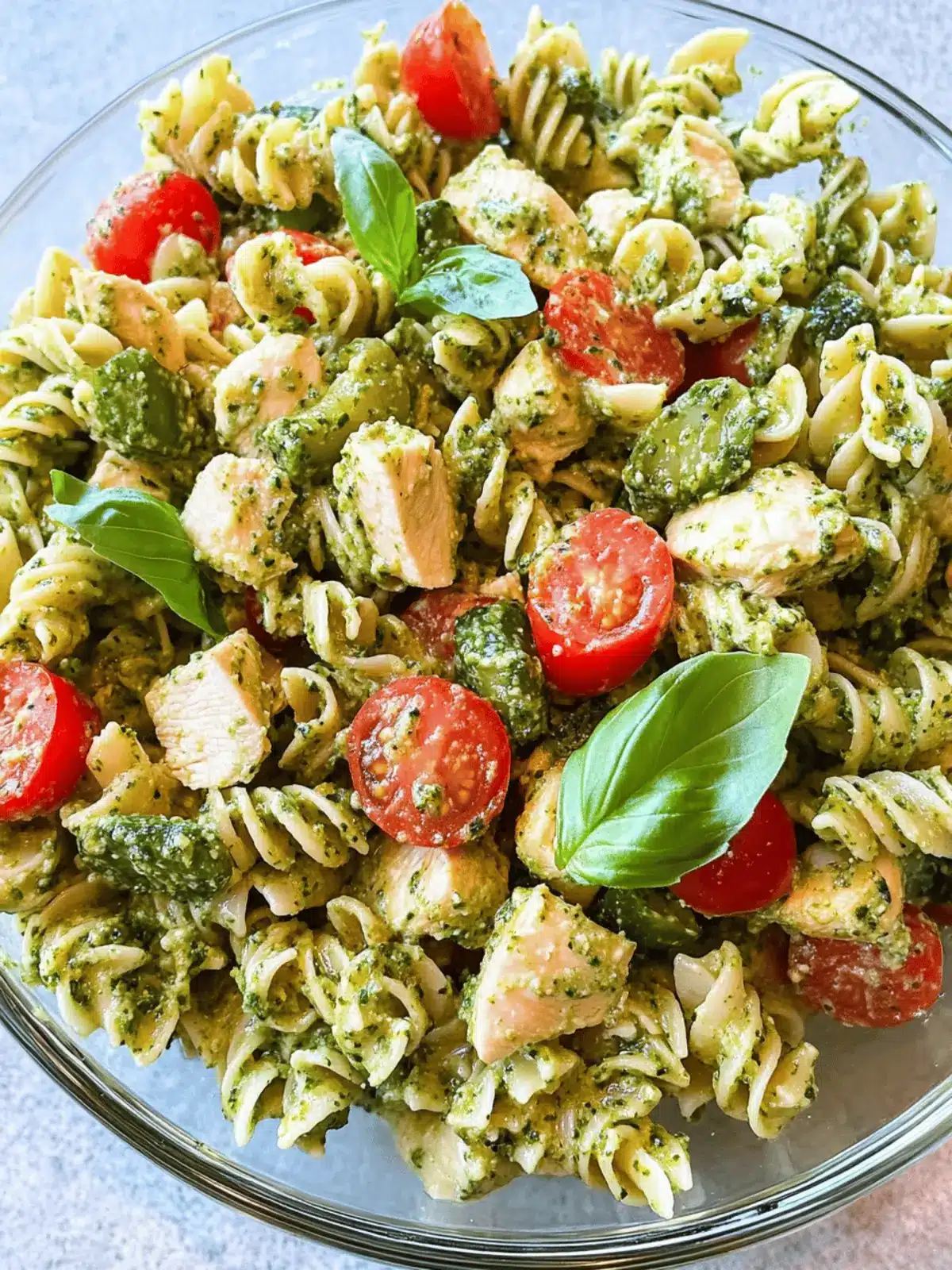 Dairy-Free Pesto Pasta Salad with Chicken for a Fresh Twist 4 Dairy-Free Pesto Pasta Salad with Chicken