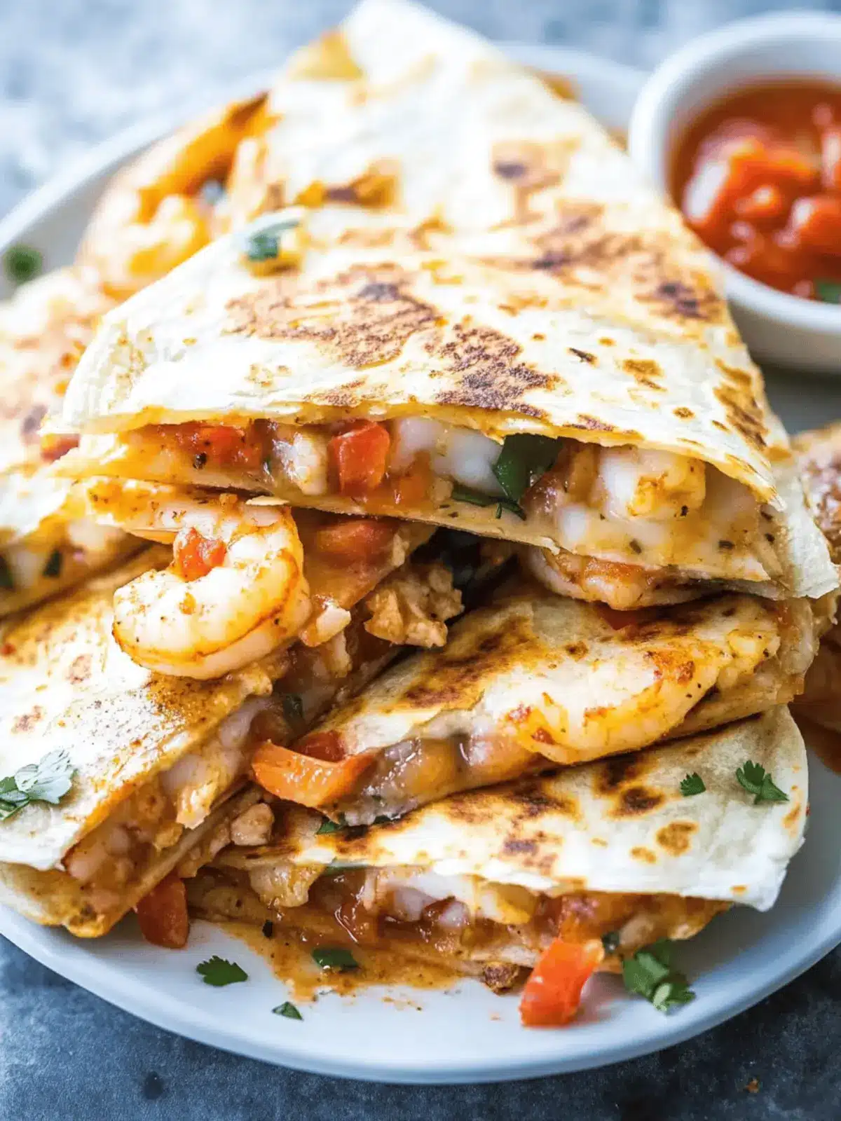 The Best Shrimp Quesadillas