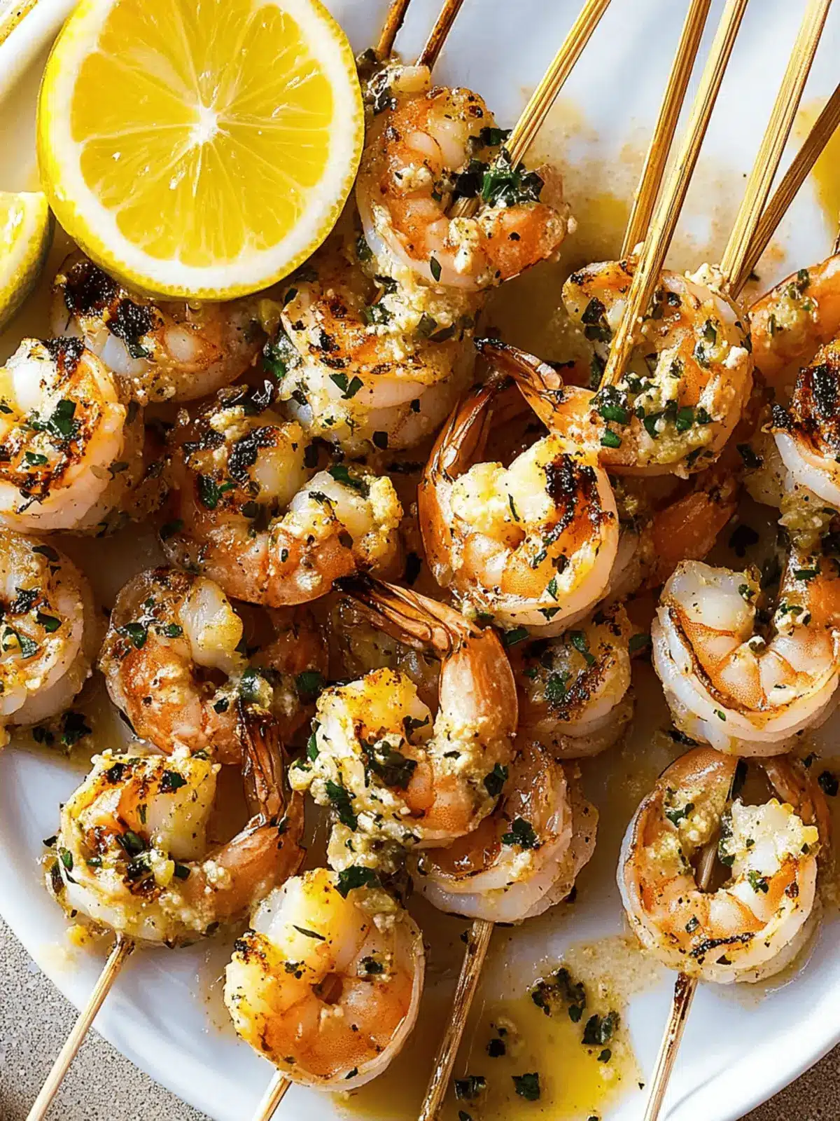 Grilled Shrimp Piccata Skewers