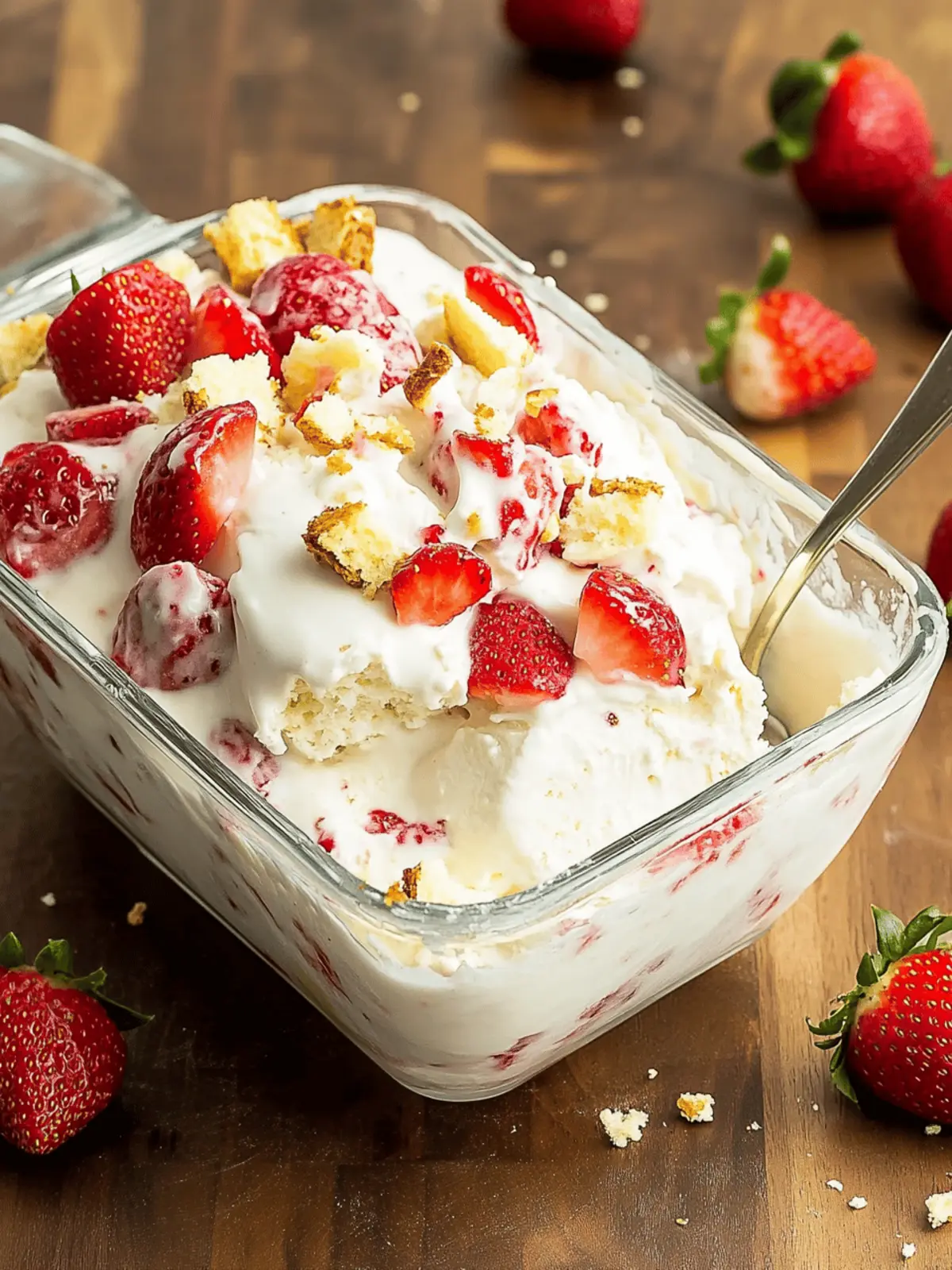 Strawberry Shortcake No-Churn Ice Cream