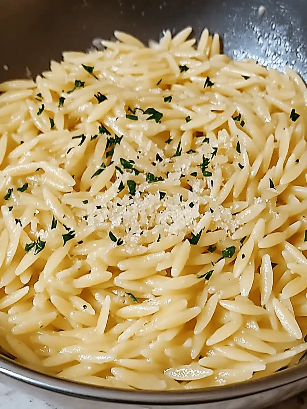 Garlic Parmesan Orzo Pasta Recipe
