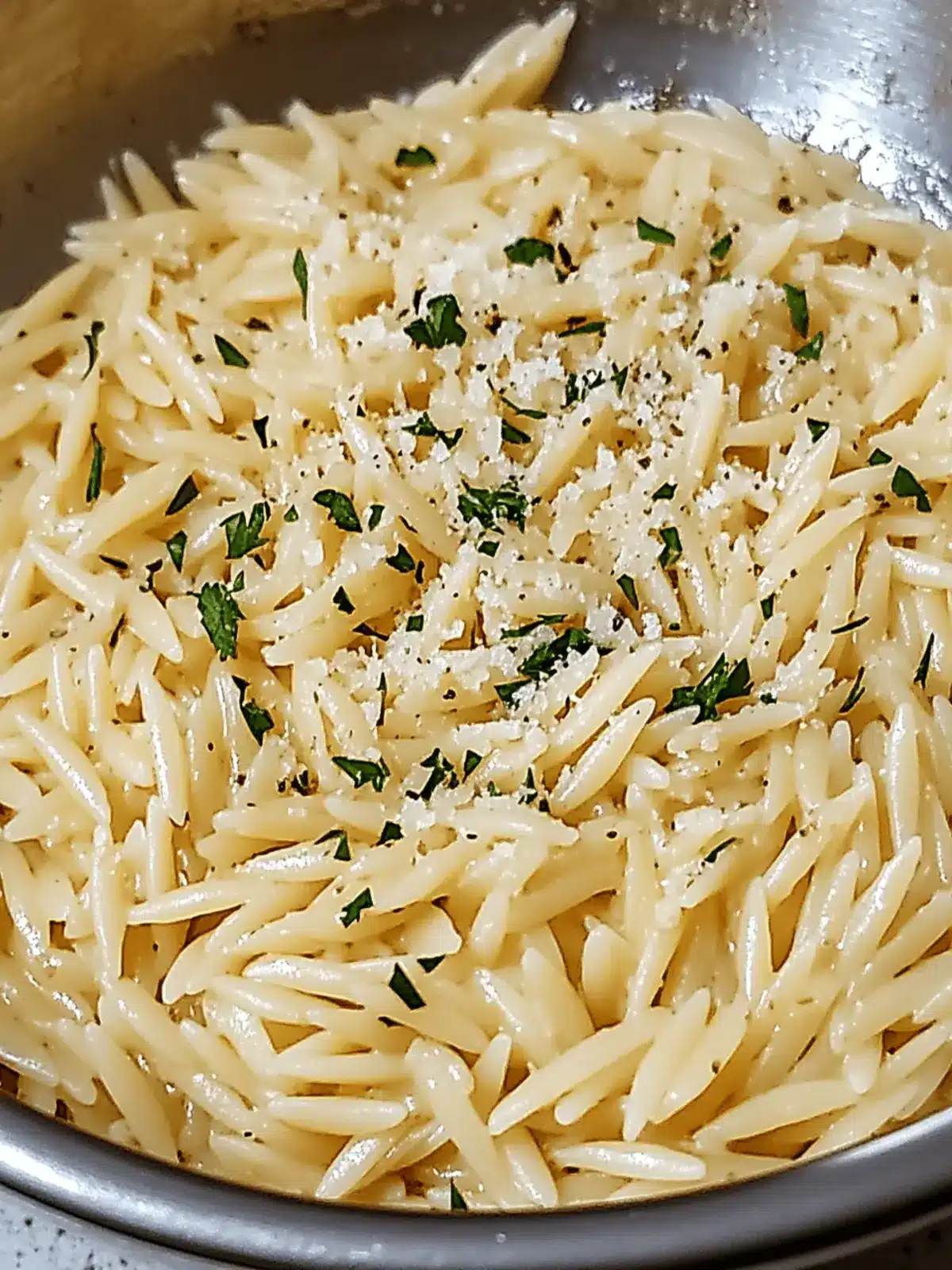 Garlic Parmesan Orzo Pasta Recipe
