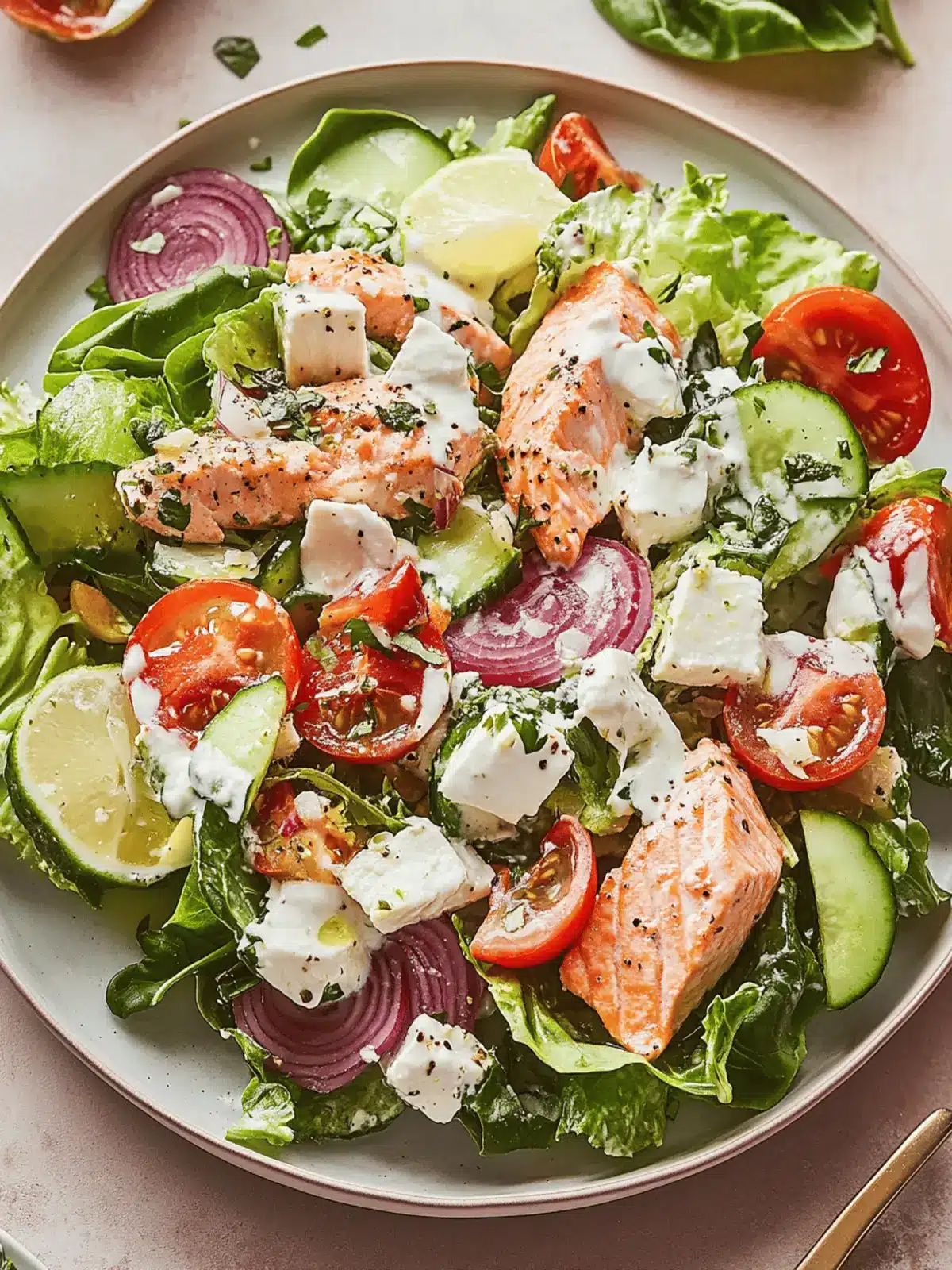 Creamy Greek Salmon Salad