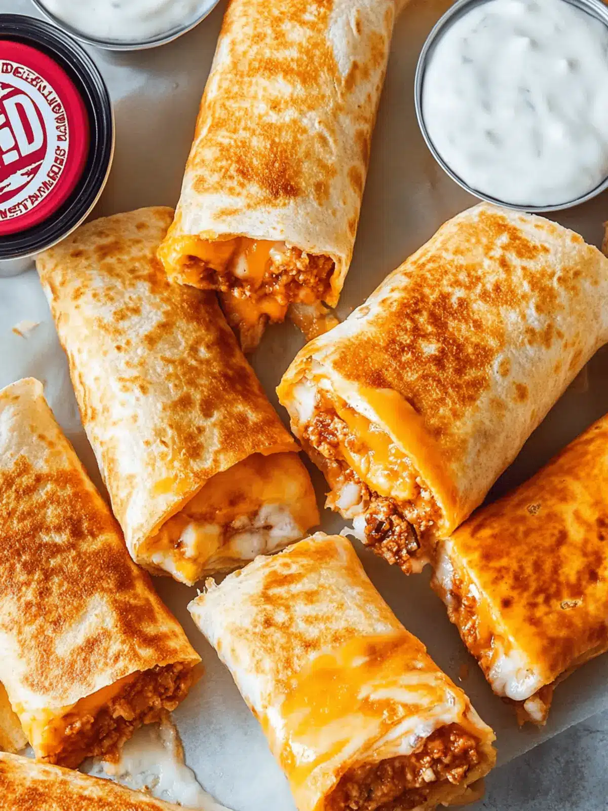 Copycat Taco Bell Grilled Cheese Burritos