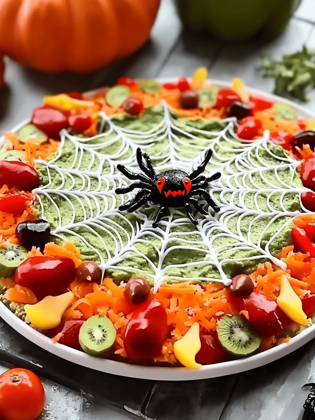 Spooky Spider Web Seven Layer Dip
