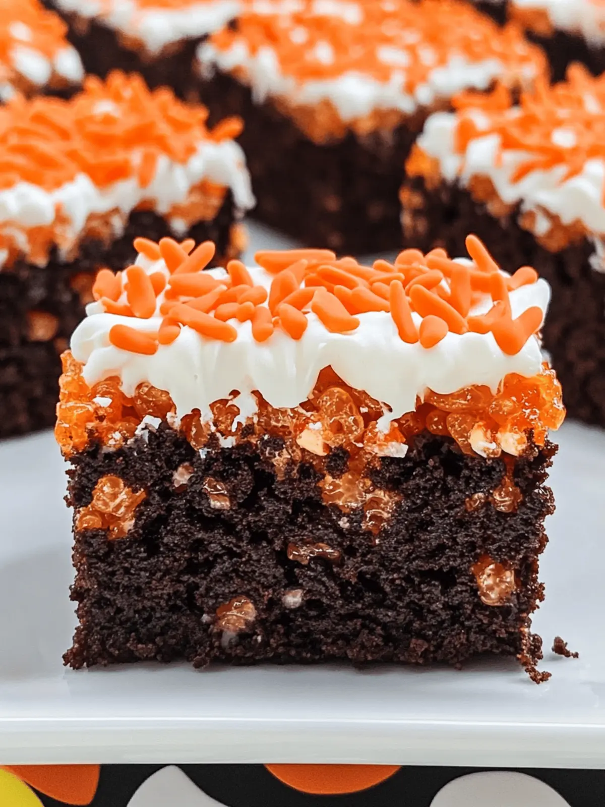 Halloween Brownie Rice Krispie Treats