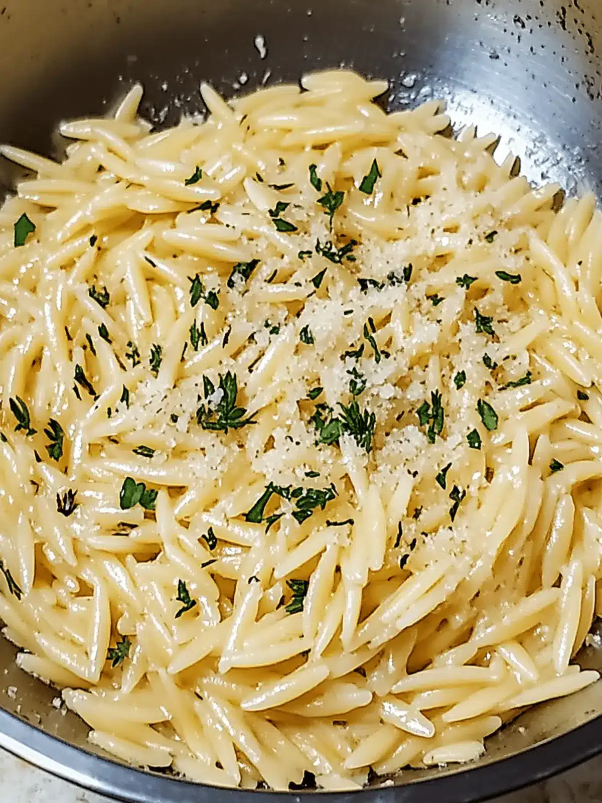 Garlic Parmesan Orzo Pasta Recipe