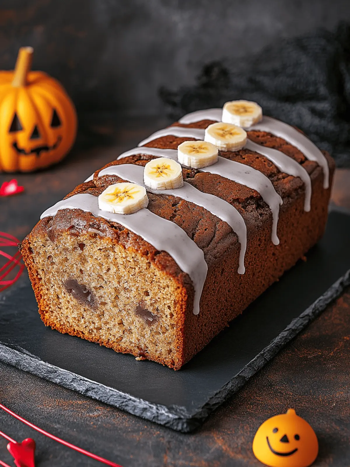 Spooky Banana Bread: Moist and Fun for Halloween Baking Fun 4 Spooky Banana Bread – Moist, Festive & Frighteningly Delicious