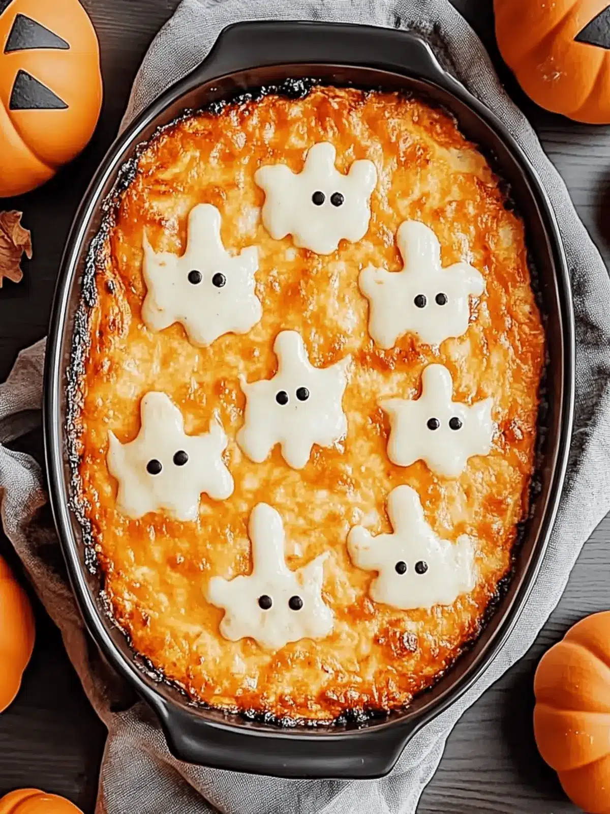 Spooky Halloween Buffalo Chicken Dip That’s a Party Hit