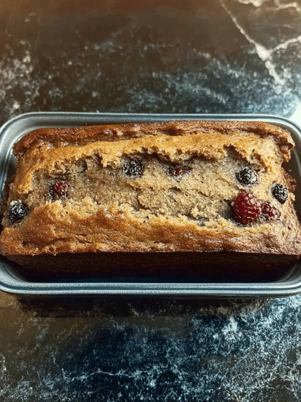 Simple Banana Berry Bread with Mayonnaise