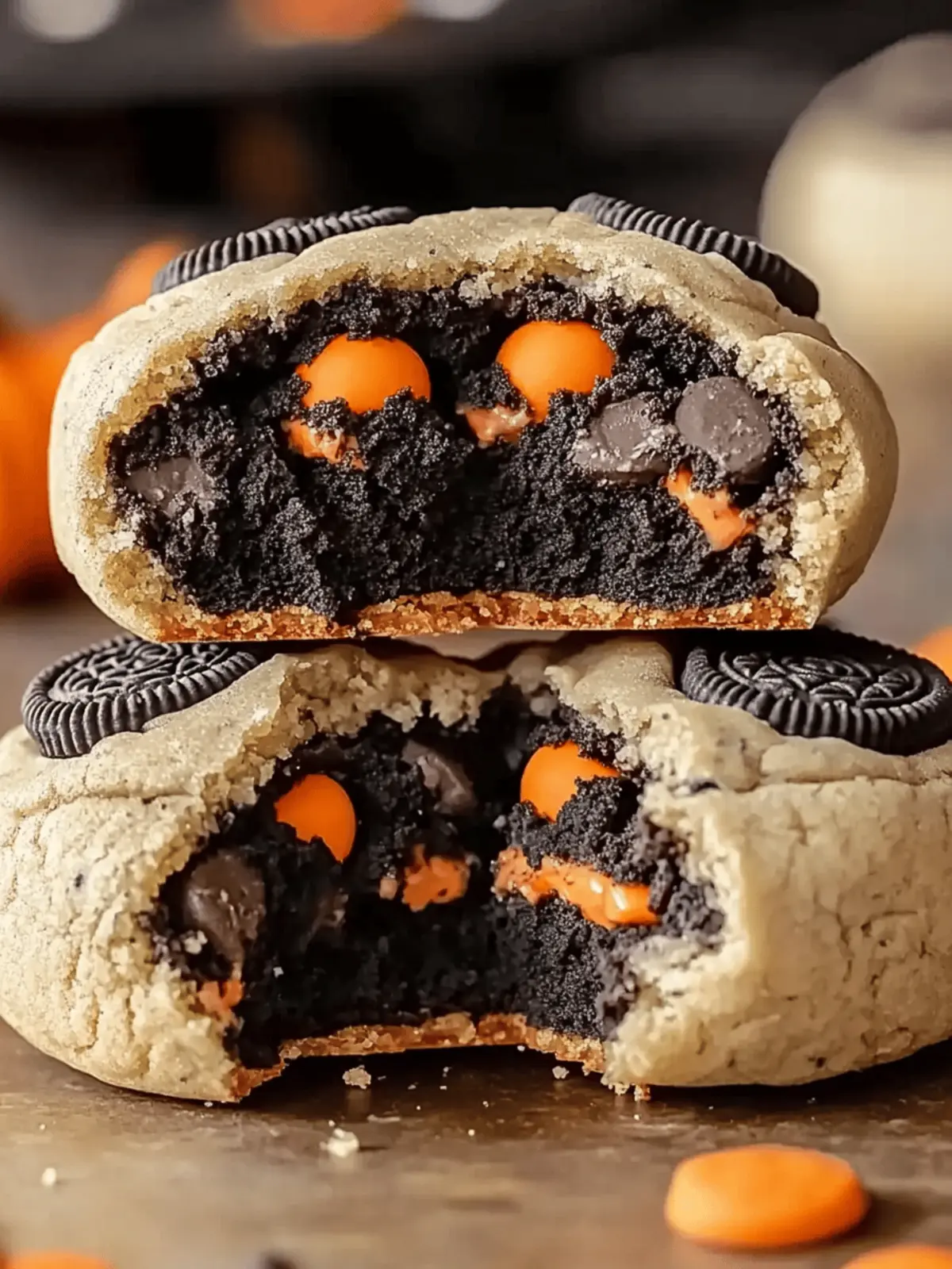 Halloween Oreo Stuffed Chocolate Chip Cookies for Festive Fun 2 Halloween Oreo Stuffed Chocolate Chip Cookies