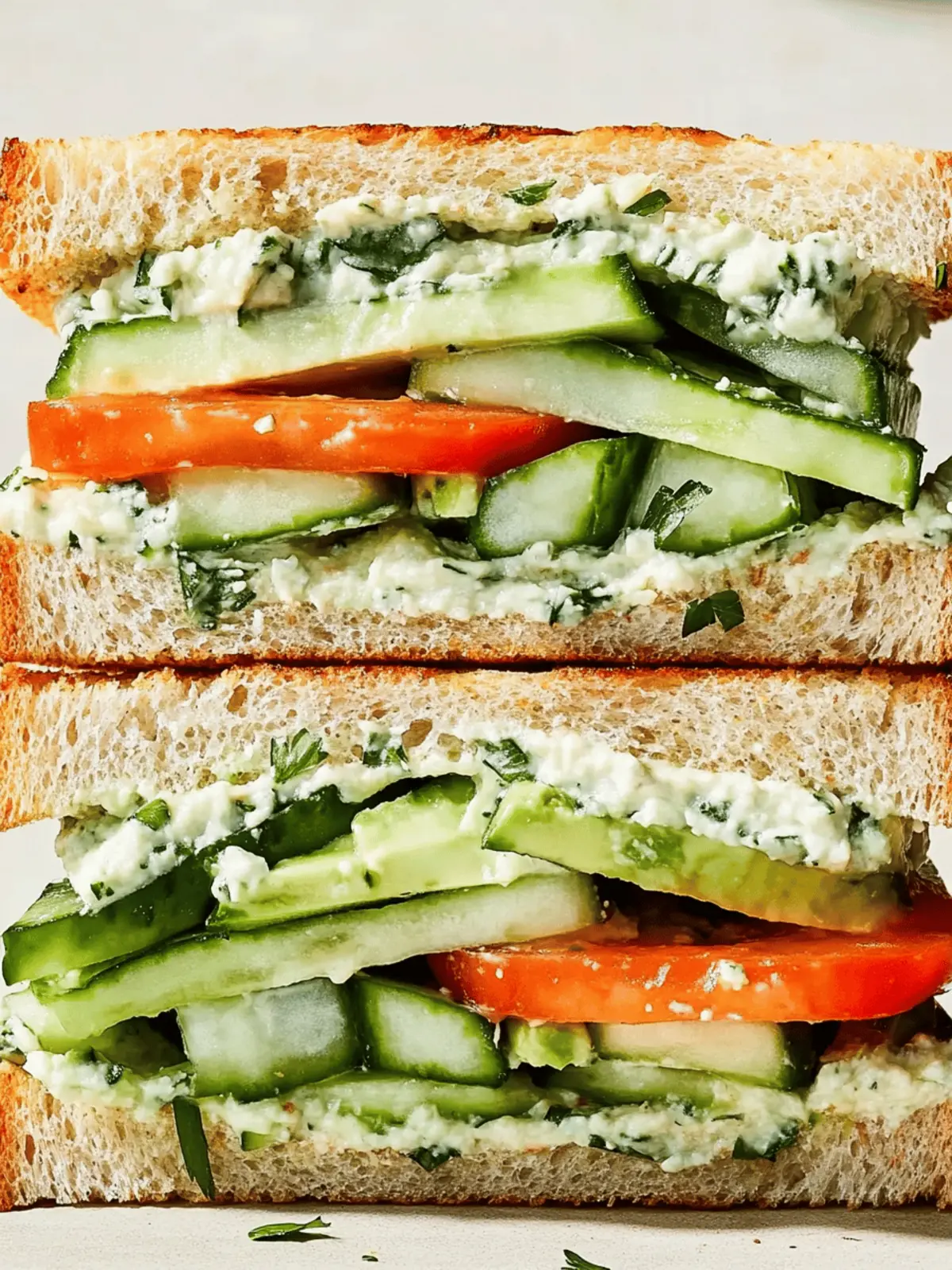 Loaded Cucumber & Avocado Sandwich
