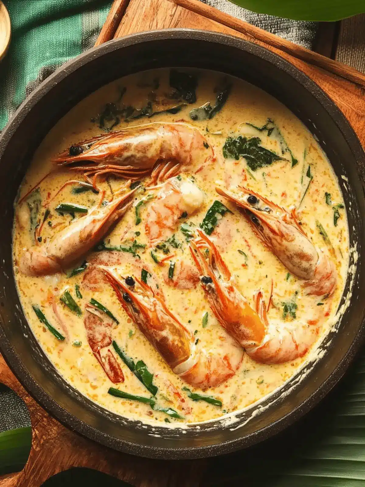 Ginataan Na Sugpo (Prawns with Coconut Milk)