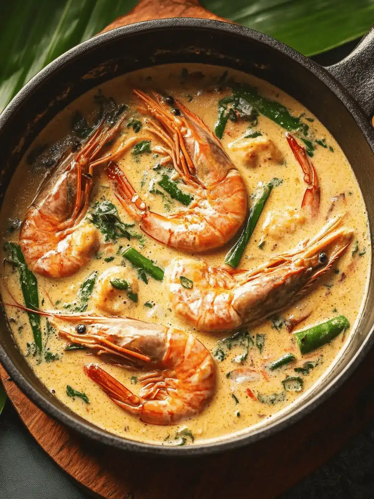 Ginataan Na Sugpo (Prawns with Coconut Milk)
