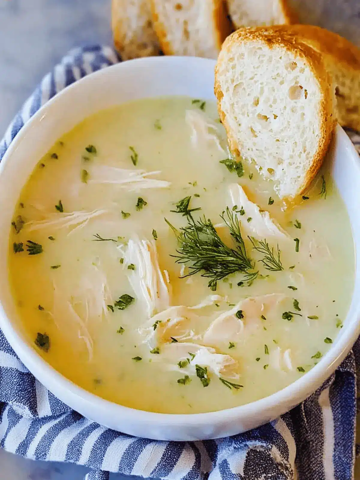 Greek Avgolemono Chicken Soup