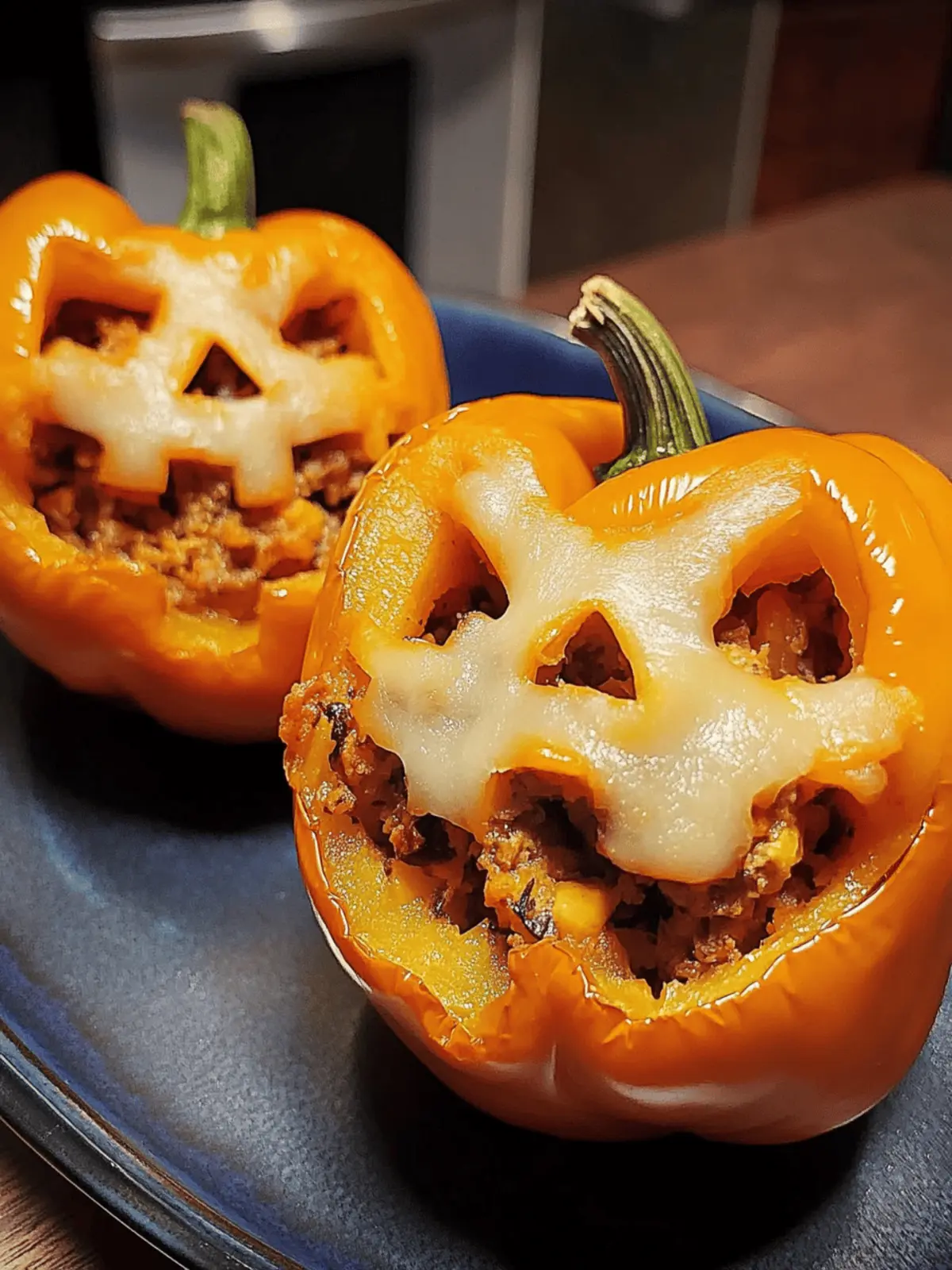 Spooky Jack-O'-Lantern Stuffed Peppers for a Festive Feast 2 Spooky Jack-O'-Lantern Stuffed Peppers