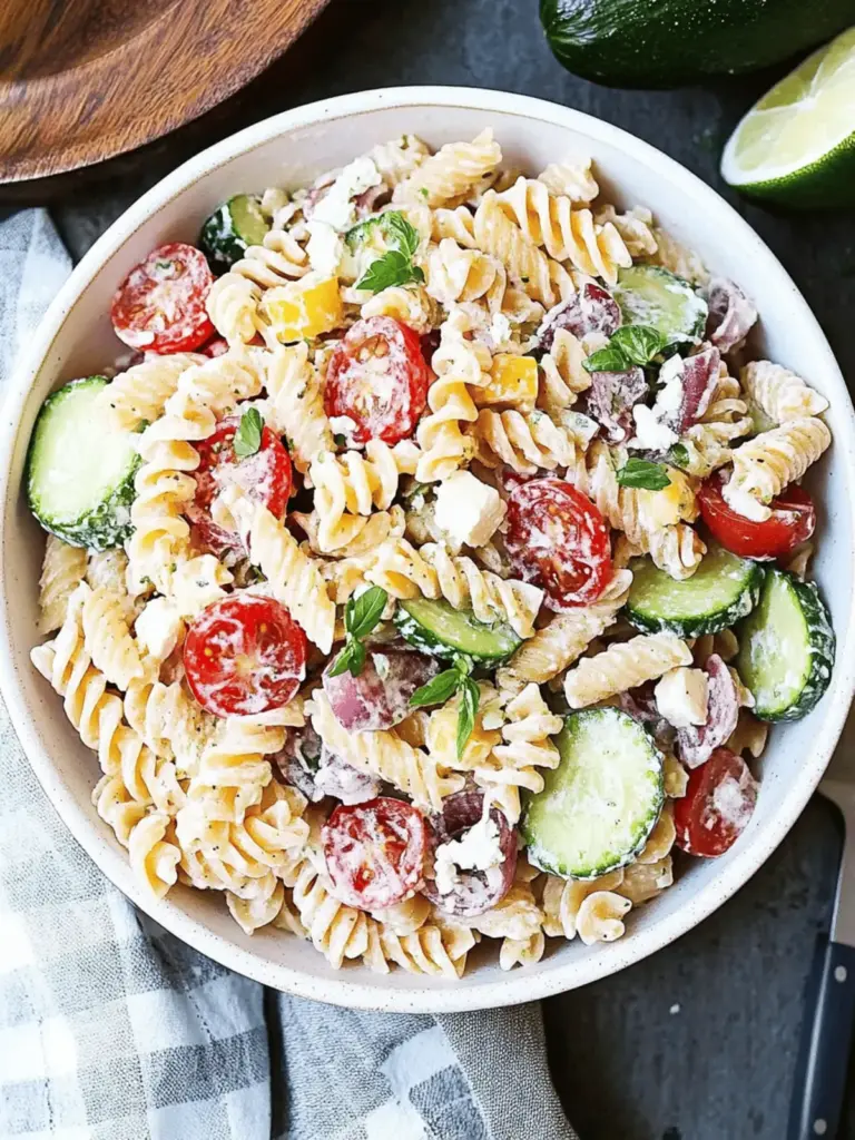 Creamy Greek Pasta Salad
