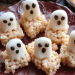 No-Bake Rice Krispie Ghosts