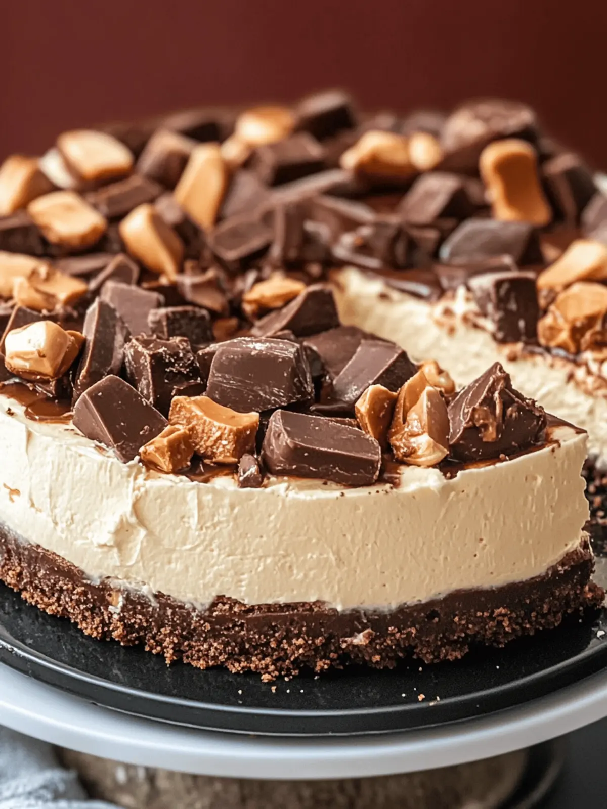 Decadent Reese’s Peanut Butter Cup Cheesecake