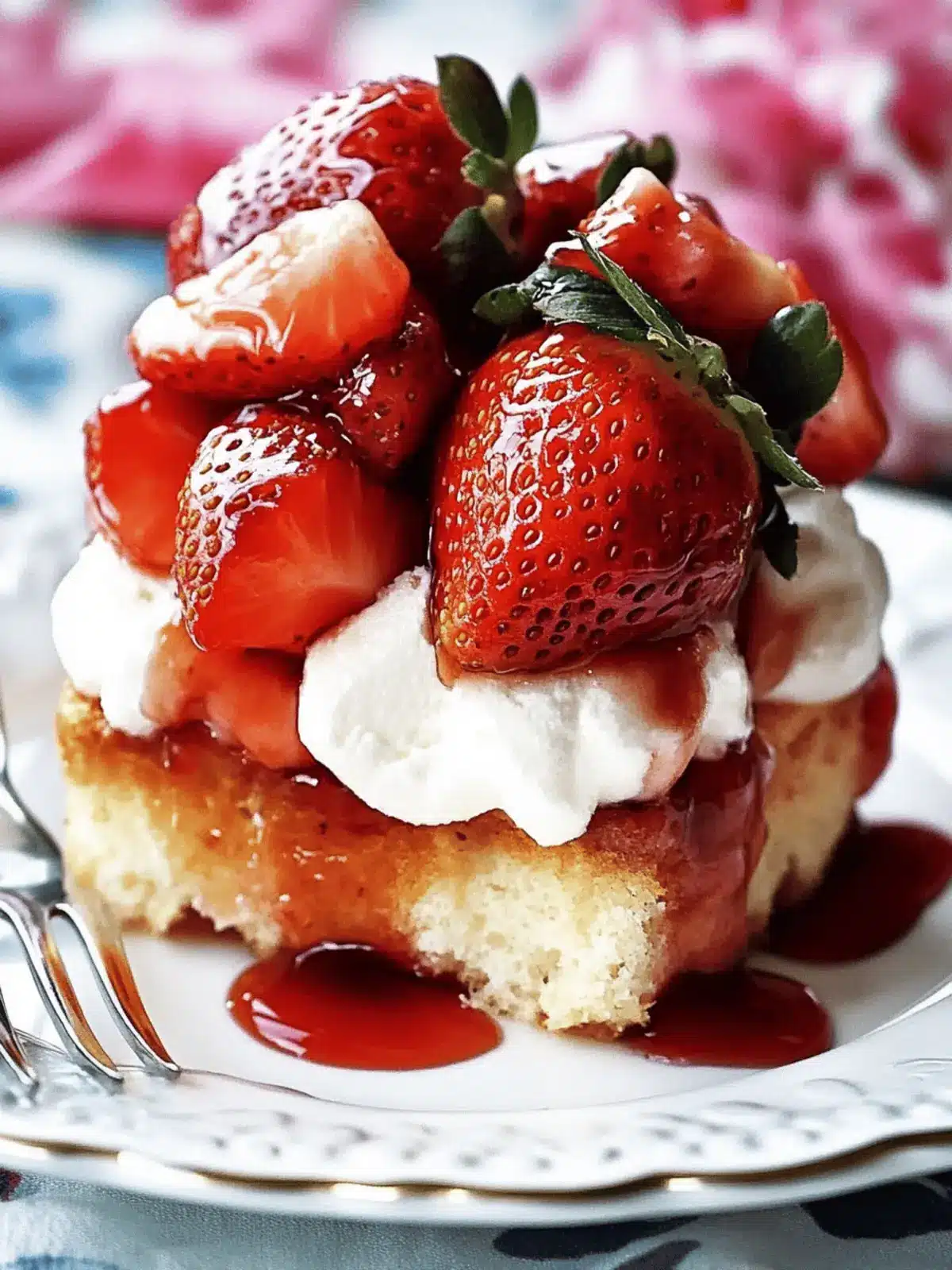 Balsamic-Infused Strawberry Shortcake