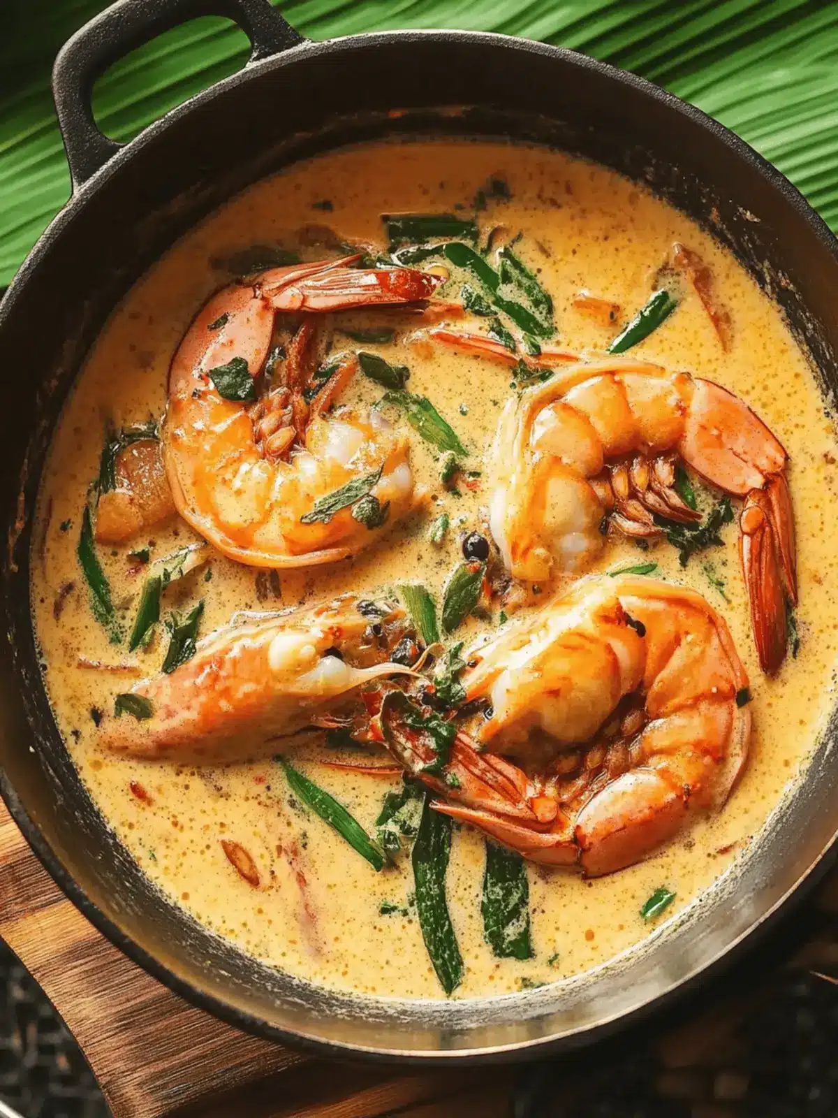 Ginataan Na Sugpo (Prawns with Coconut Milk)