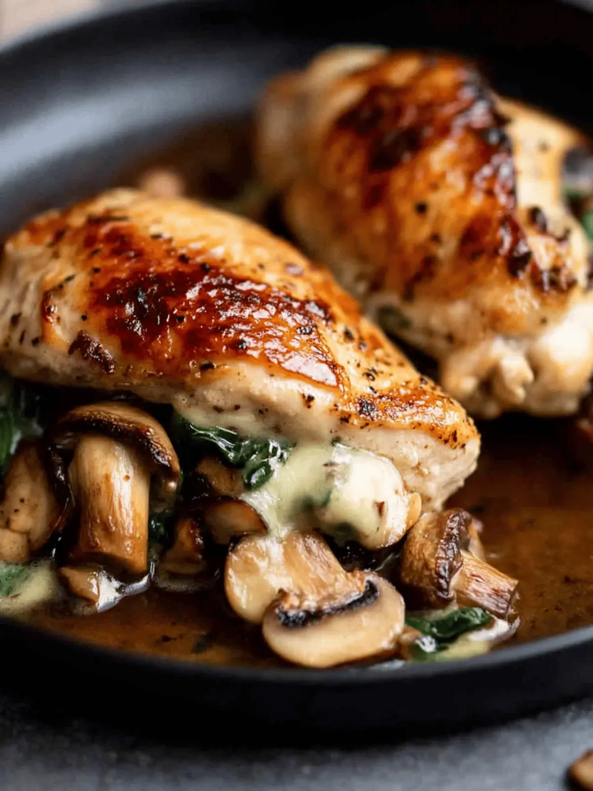 Mushroom-Stuffed Chicken Breast