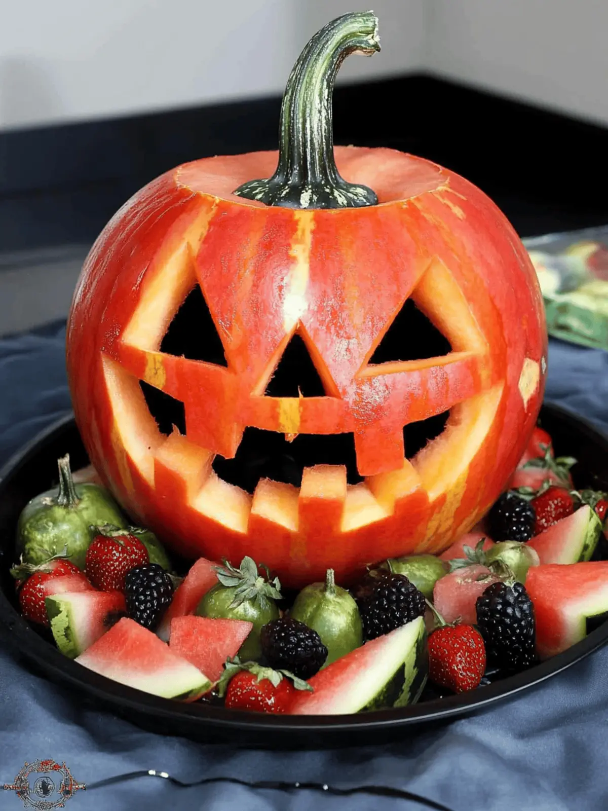 Watermelon Jack-O-Lantern