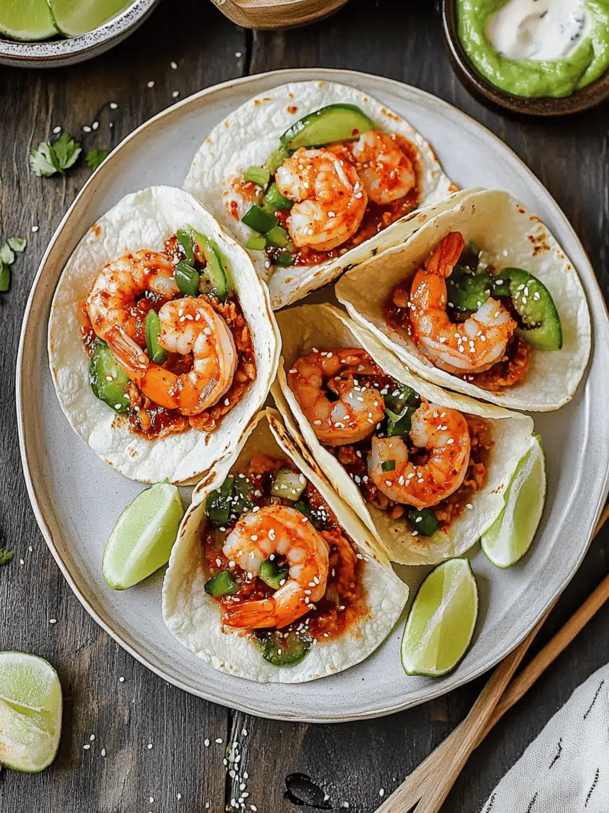 Korean Shrimp Tacos