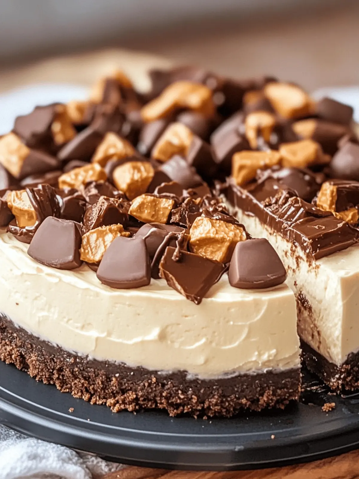 Decadent Reese’s Peanut Butter Cup Cheesecake